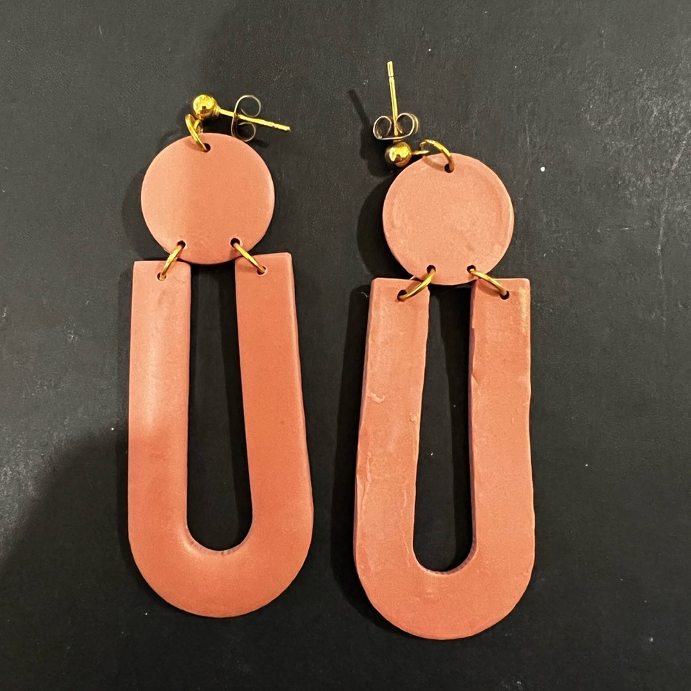 Handmade clay earrings